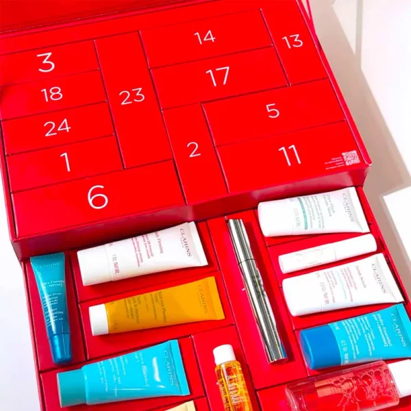 calendrier de l'avent soin visage 2025 clarins spoiler