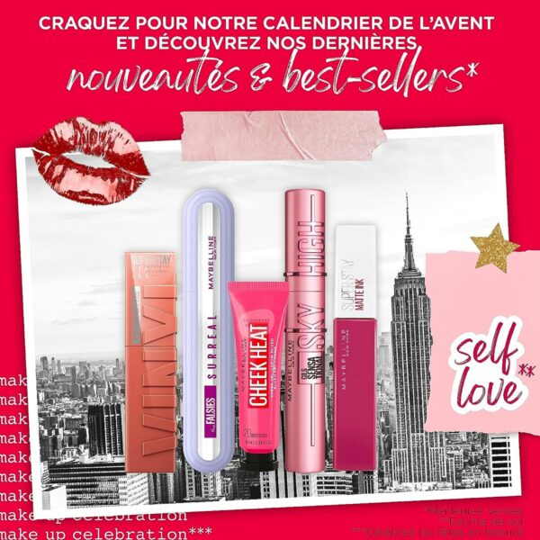 calendrier de l'avent maquillage 2023 maybelline new york