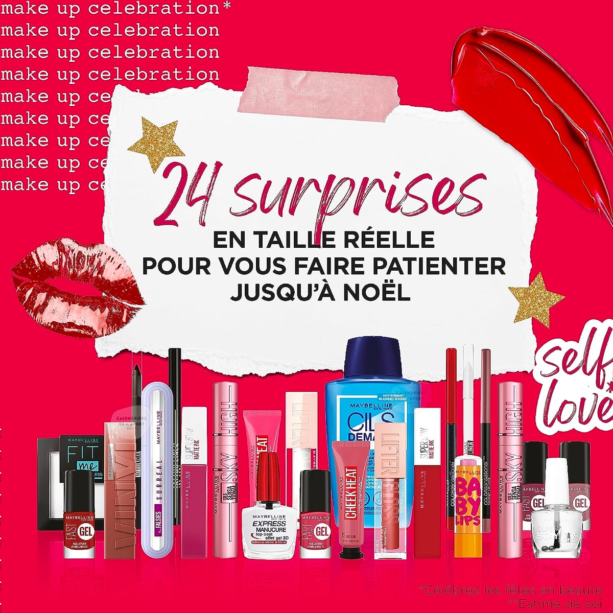 Calendrier de lAvent Maybelline 24 produits + Maybelline Sky High V